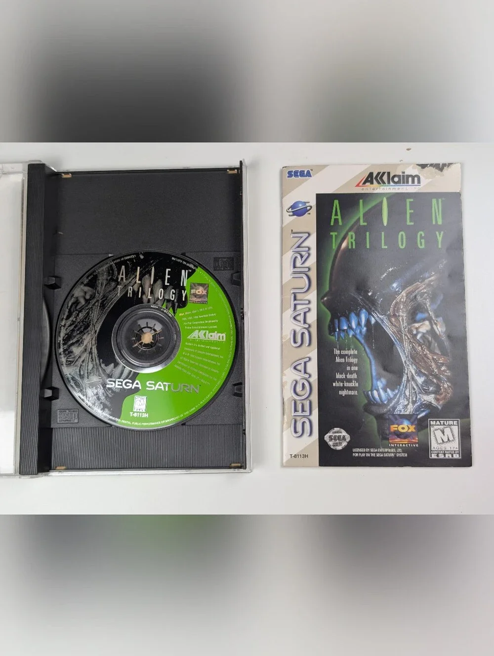 Alien Trilogy Sega Saturn CIB Original Longbox Manual Nr Mint Disc +Registration